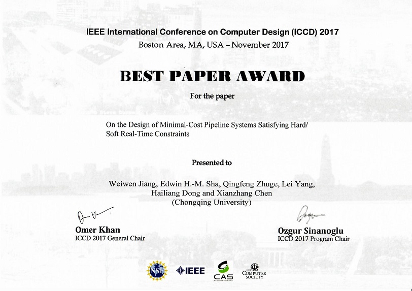 ICCD 2017 Best Paper Award